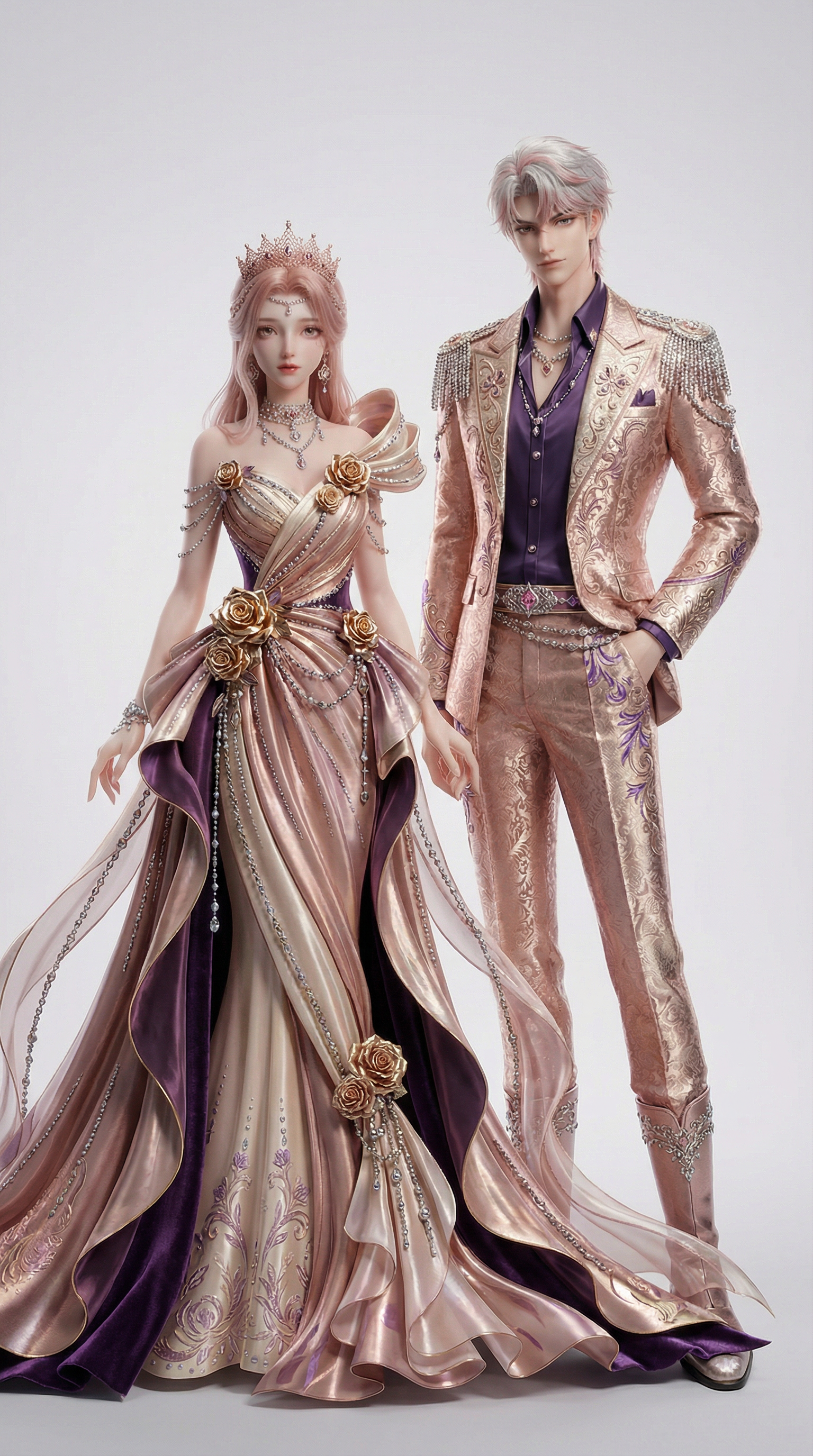 AI generated image using NANO_BANANA_PRO: Add 3D texture to the character composition in Figure 2, featuring skin with sub...