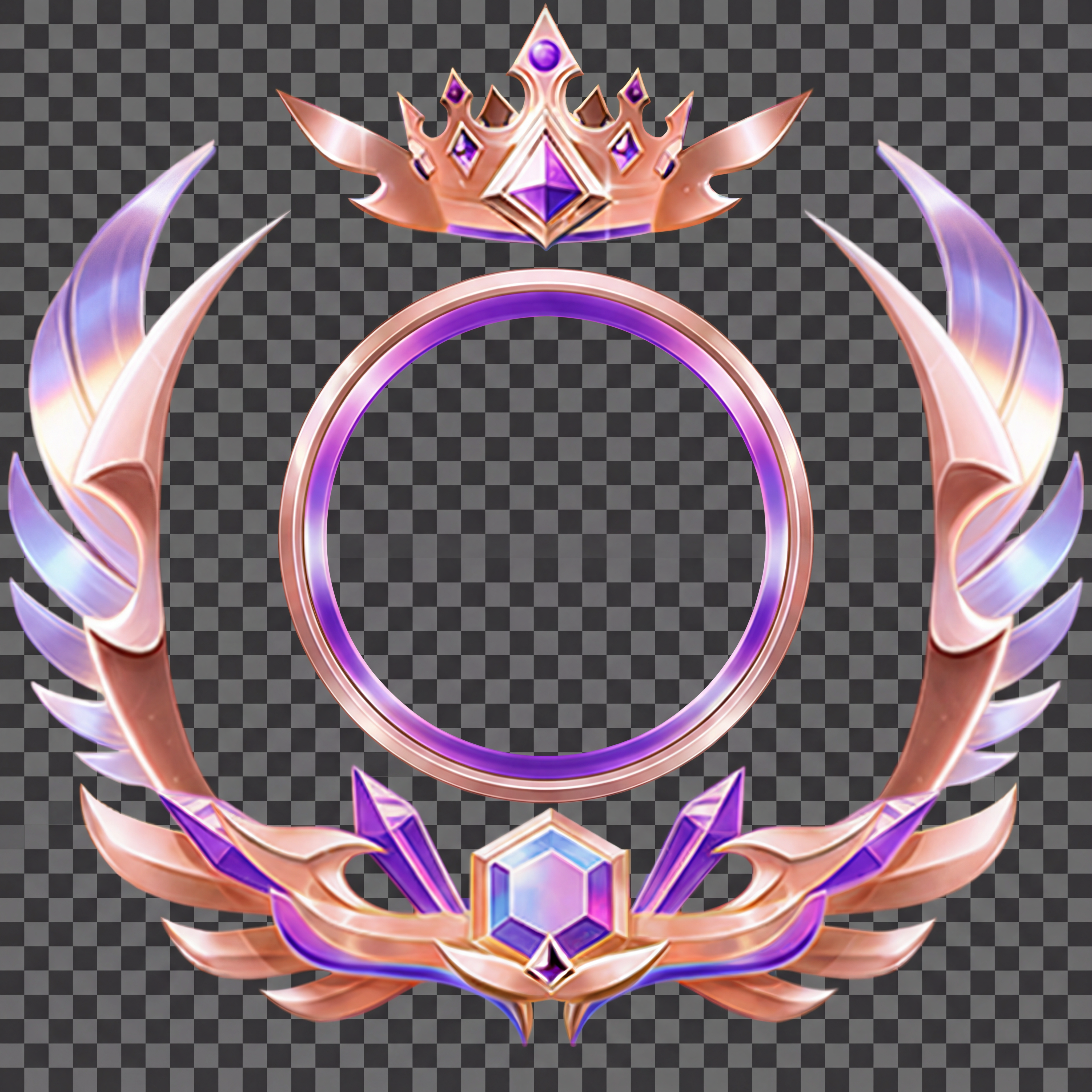 AI generated image using NANO_BANANA_PRO: Split this avatar frame, ensuring each element is independent and saved as a sep...