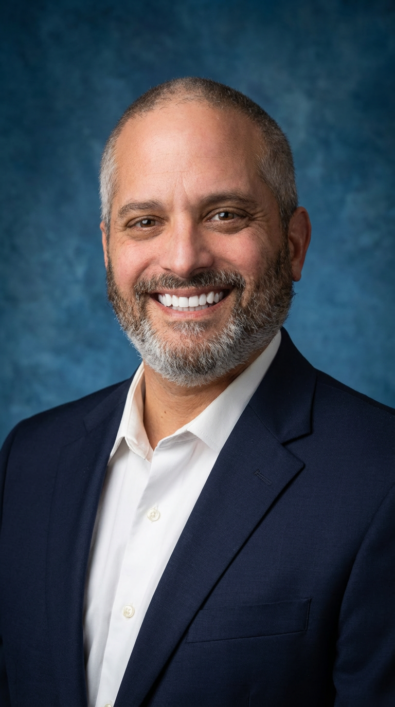 AI generated image using NANO_BANANA_PRO: Replace background with a professional canvas backdrop, blue tone, with professi...