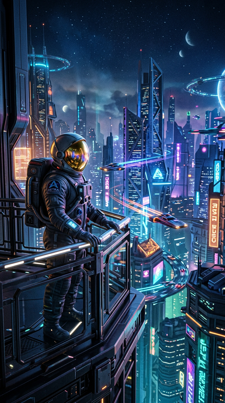 A lone astronaut gazes at an alien... - AI 图片创作 | WeryAI