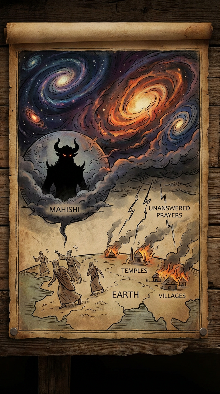 AI generated image using NANO_BANANA_PRO: The universe trembles. Stars swirl. A demonic aura spreads across the earth.  VI...