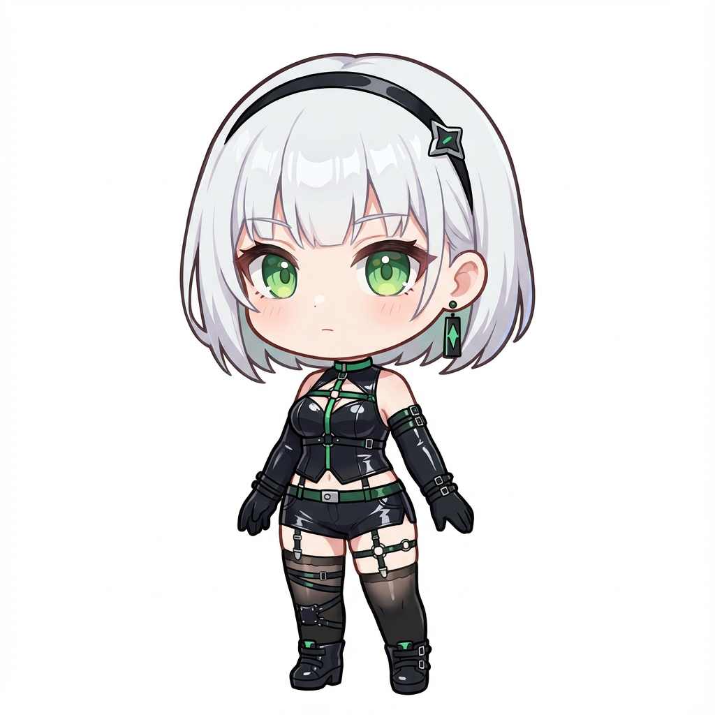 AI generated image using NANO_BANANA_PRO: Draw the character from Figure 1 in a chibi style. The character should be at a ...