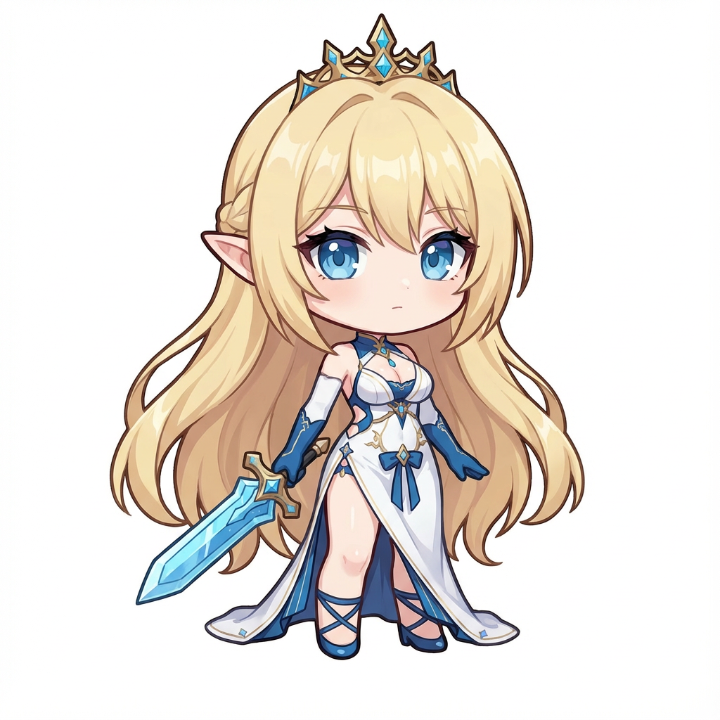 AI generated image using NANO_BANANA_PRO: Draw the character from Figure 1 in a Chibi style. The character should be at a ...