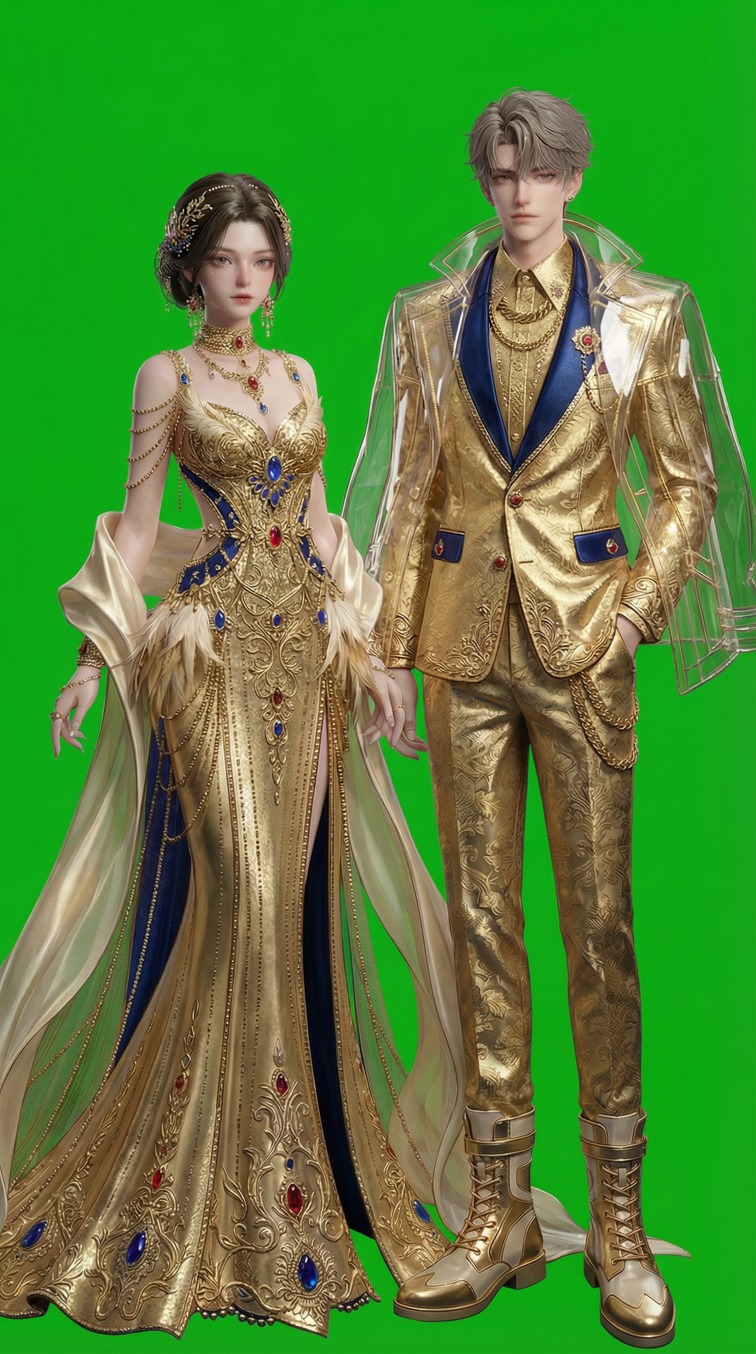 AI generated image using NANO_BANANA_PRO: Extract the female character from the image individually and place her on a high...