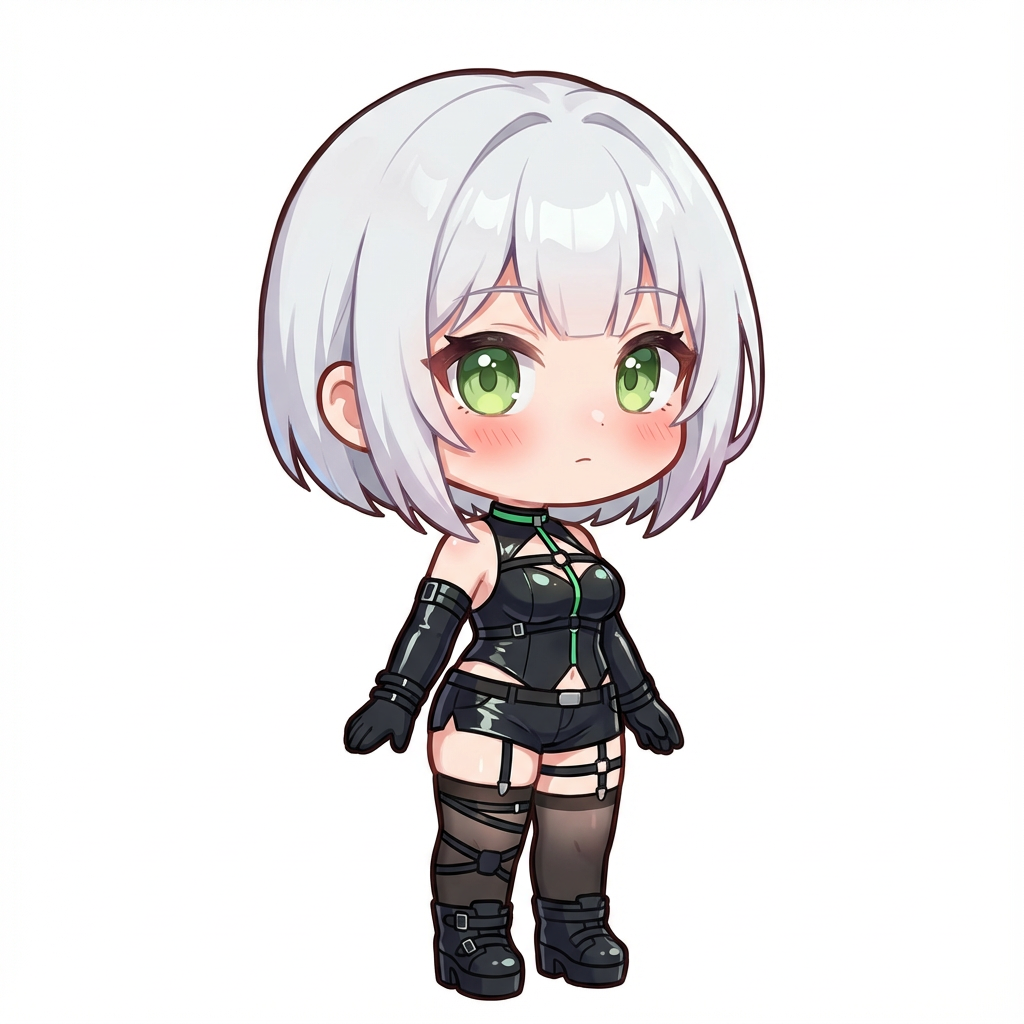 AI generated image using NANO_BANANA_PRO: Draw the character from Figure 1 in a chibi style. The character should be at a ...