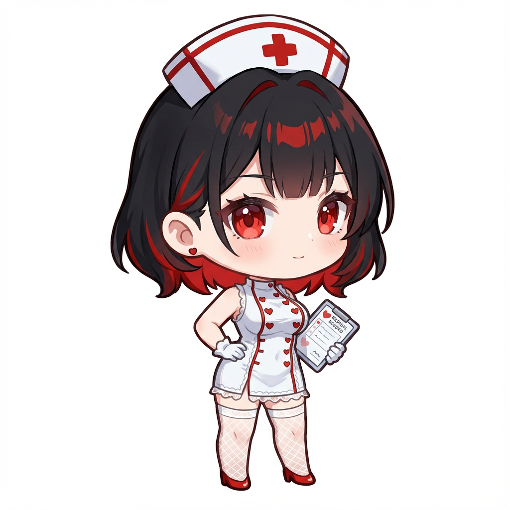 AI generated image using NANO_BANANA_PRO: Draw the character from Image 1 in a chibi style. The character should be facing...