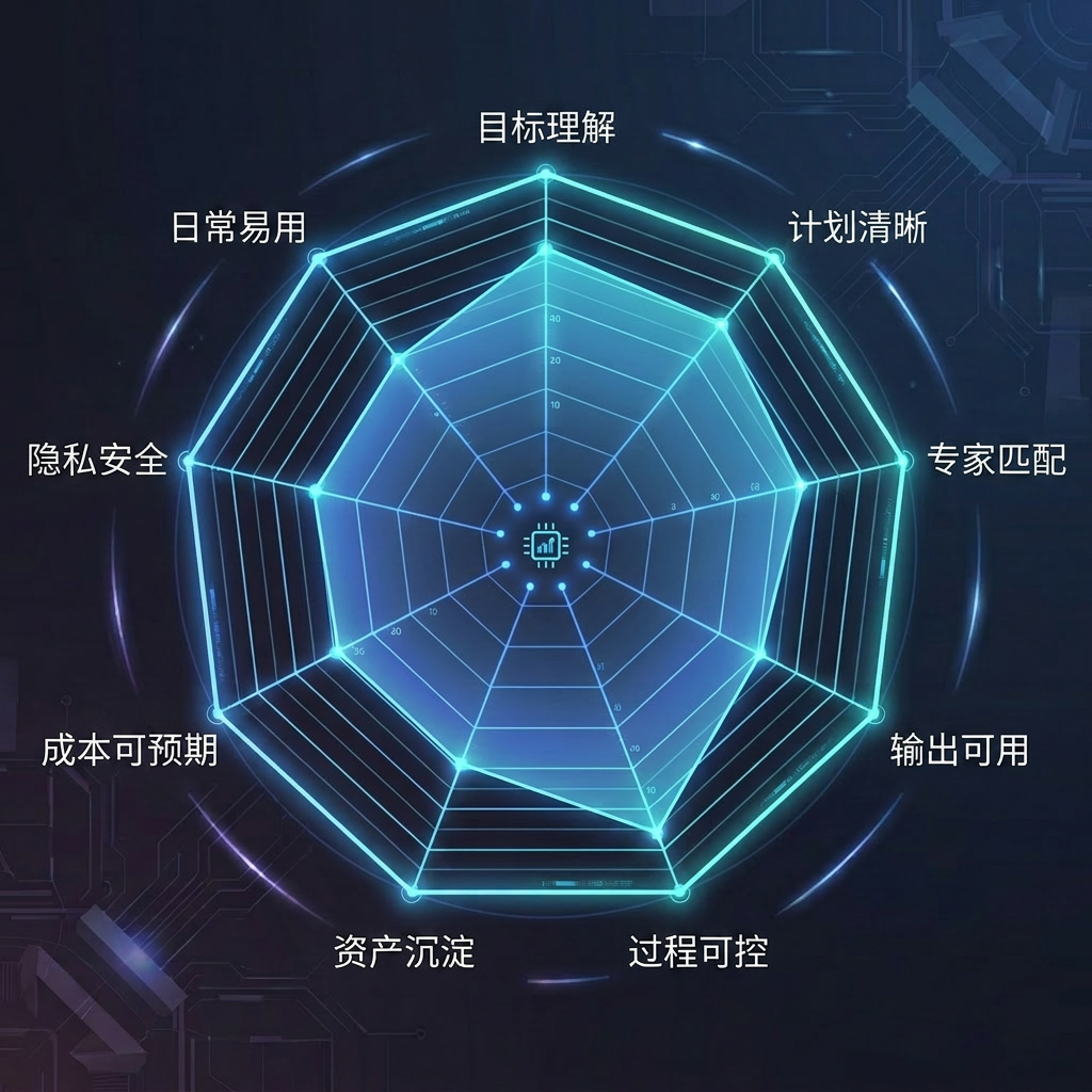 AI 辅助研发能力雷达图