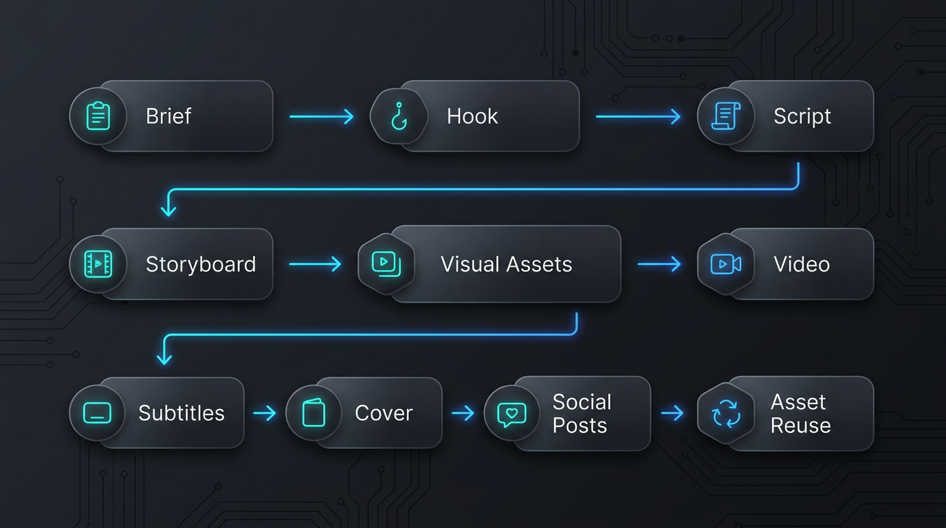 AI video workflow map