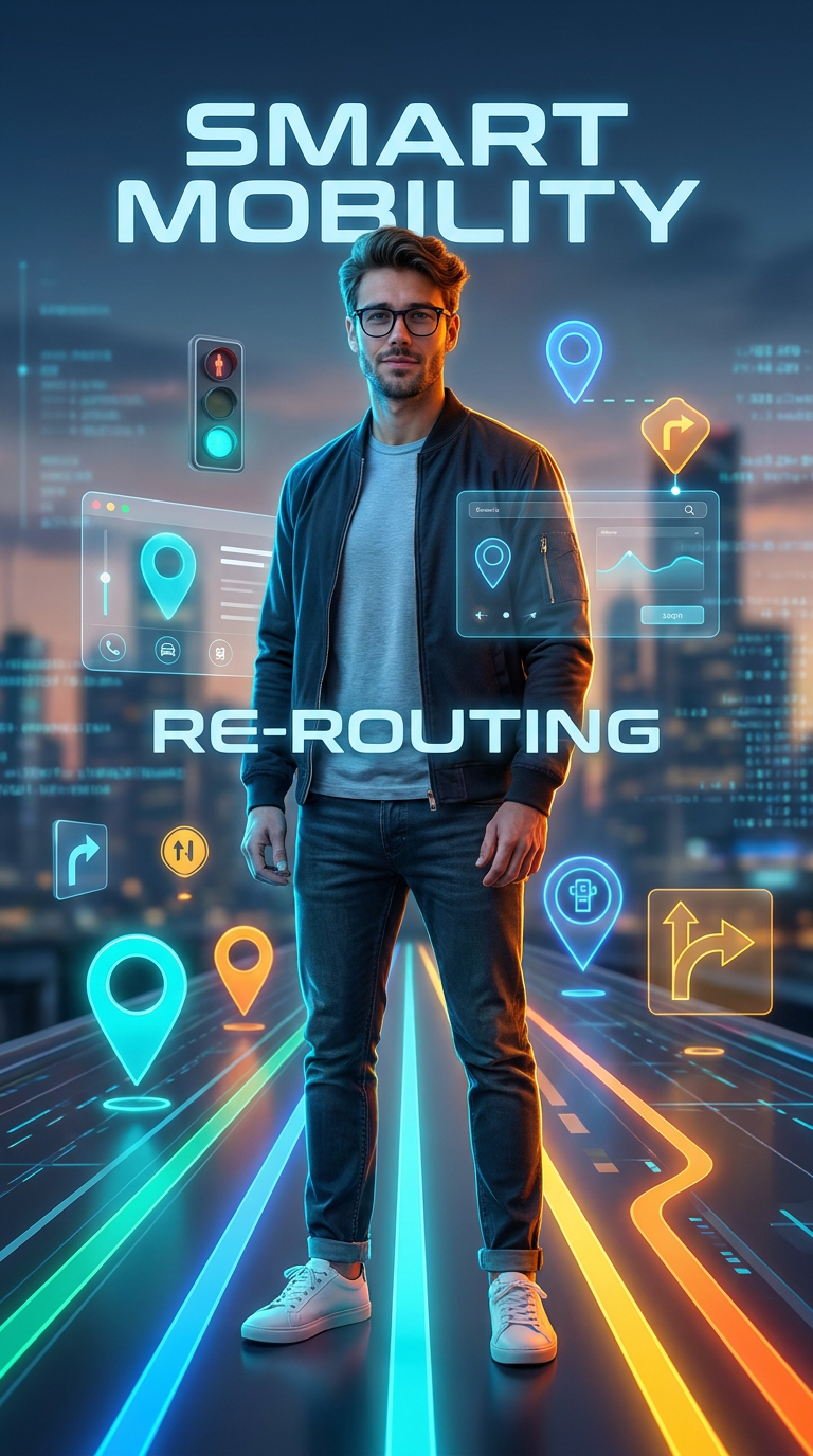 Waze Smart Navigation Portrait Poster