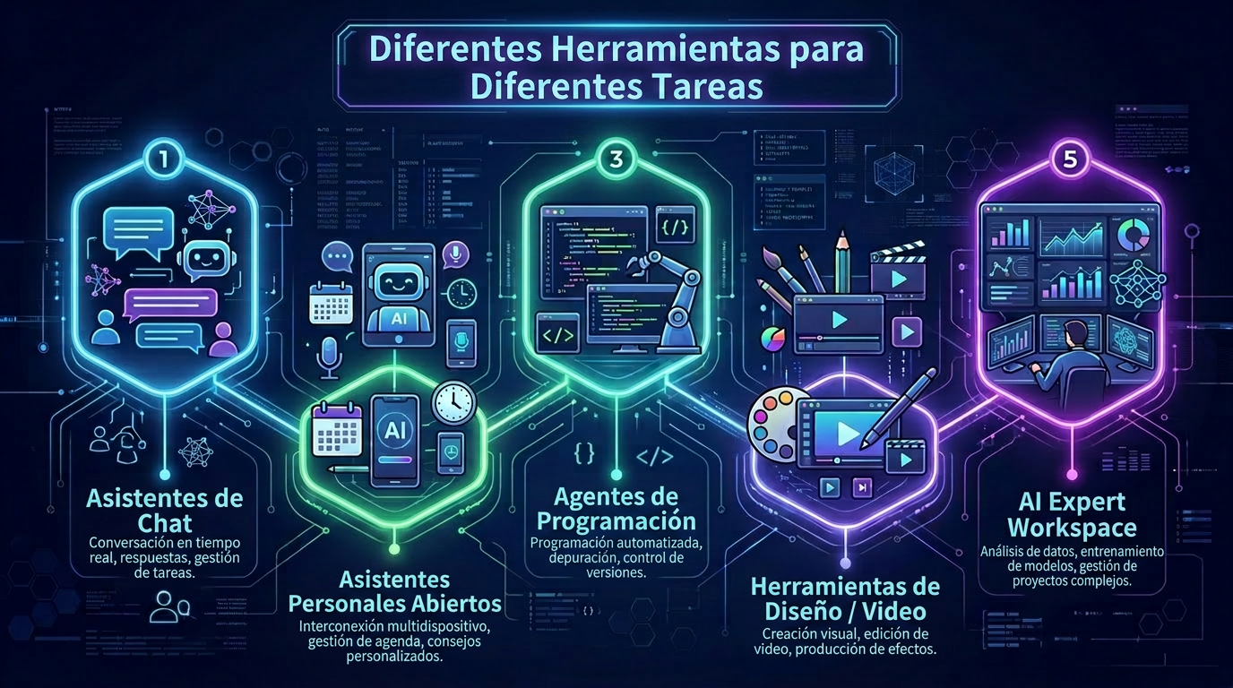 Herramientas diferentes para tareas diferentes