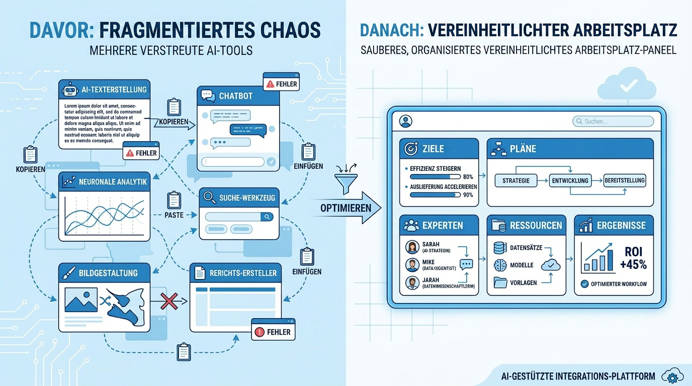 Von fragmentierten Tools zu einem einheitlichen KI-Workspace