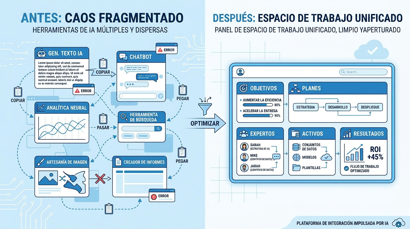 De herramientas fragmentadas a un workspace de IA unificado