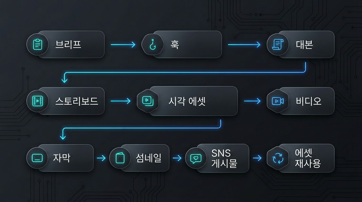 AI 영상 워크플로 지도