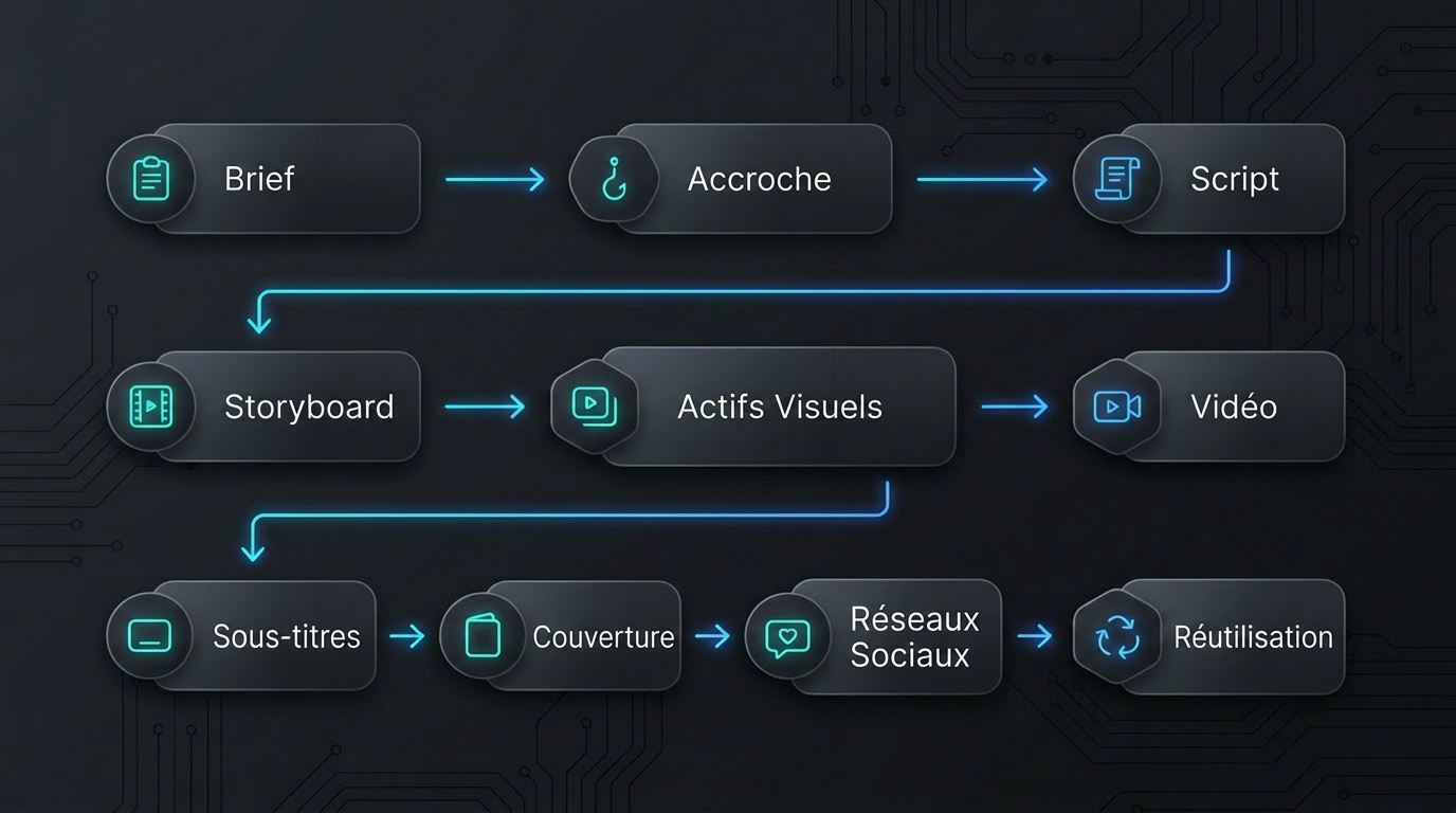 Carte du flux de travail vidéo IA
