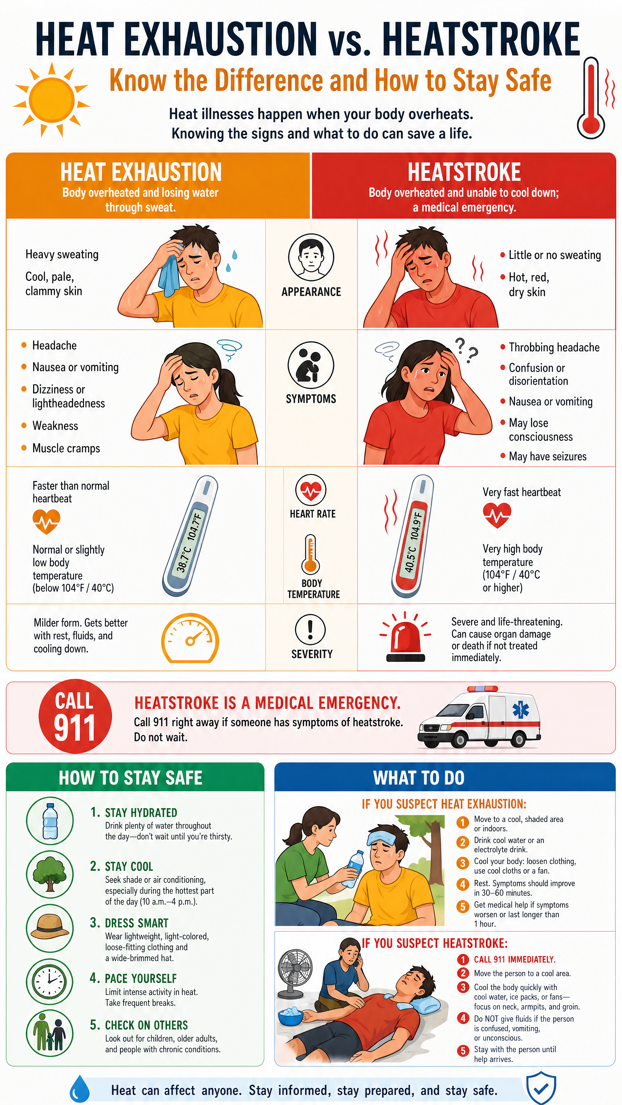 Heat Exhaustion vs Heatstroke Explainer