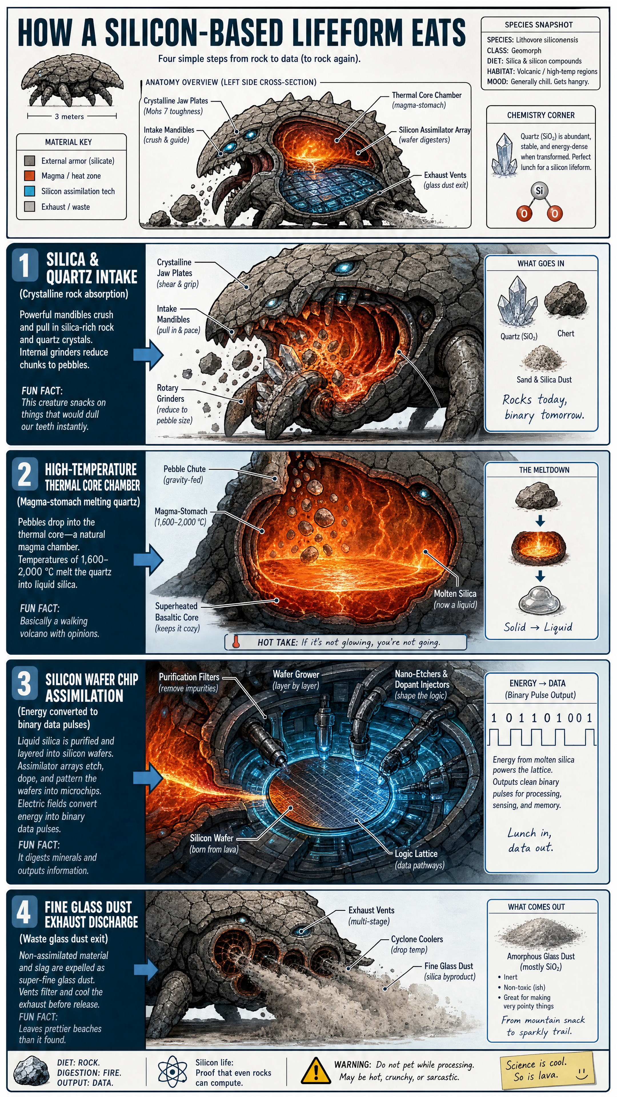 Silicon based Life Eating Infographic