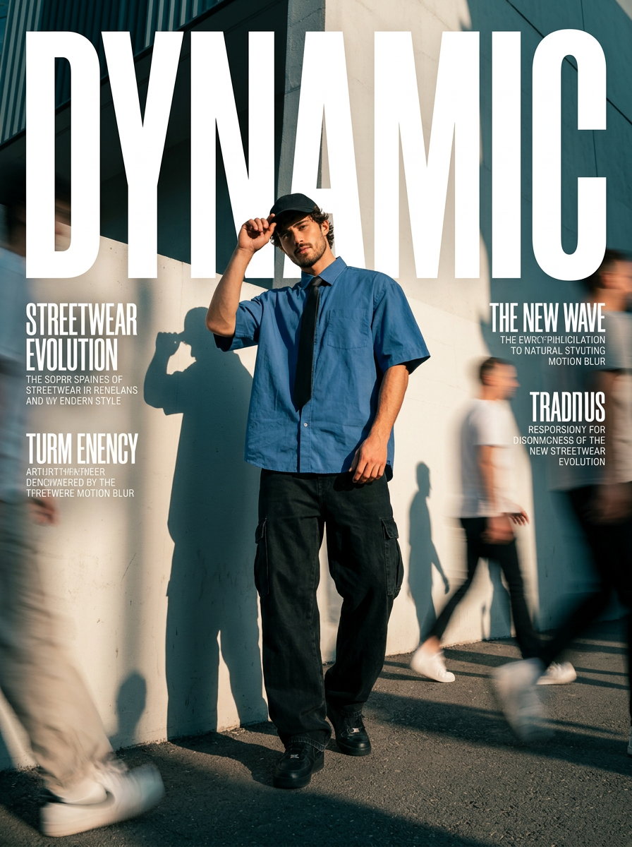 streetwear fashion editorial magazine cover