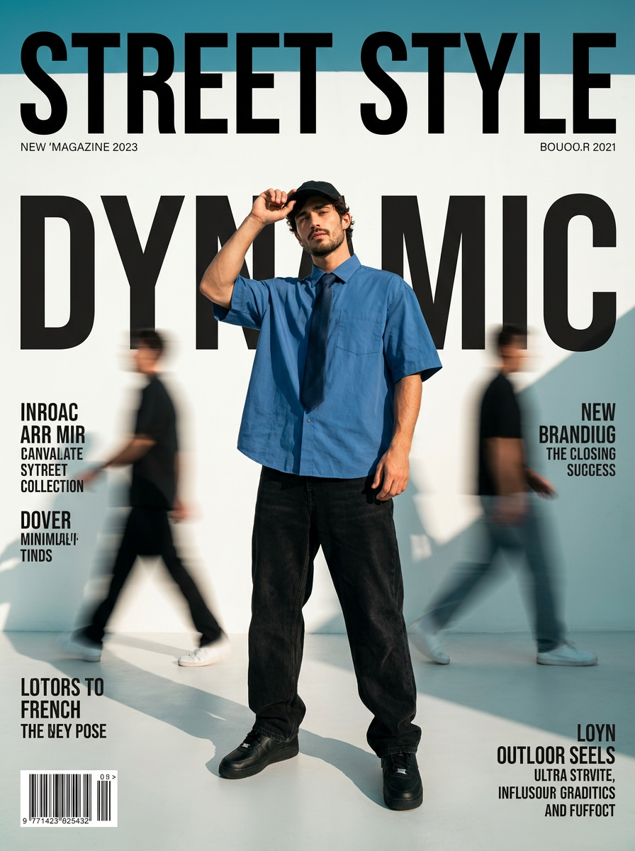 streetwear fashion editorial magazine cover