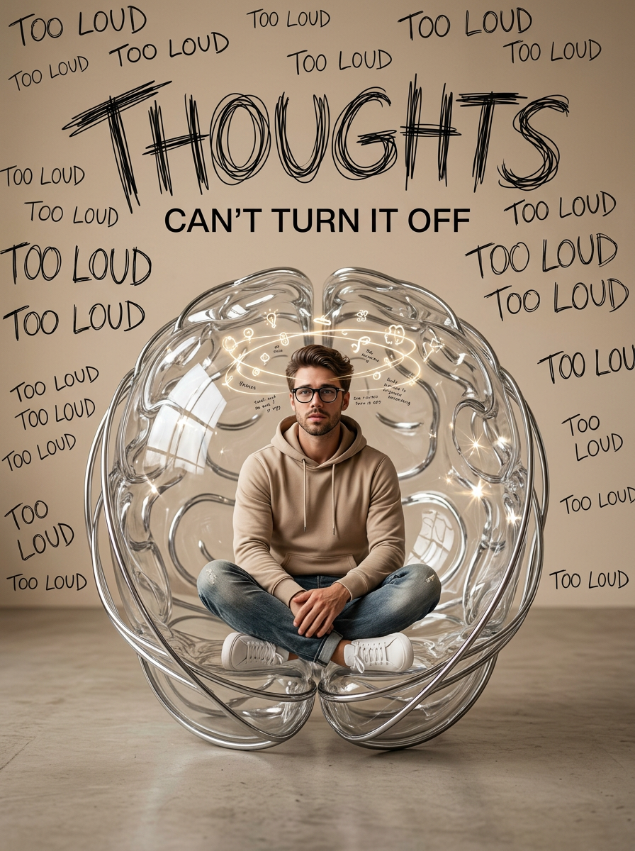 Surreal Streetwear Portrait inside Brain