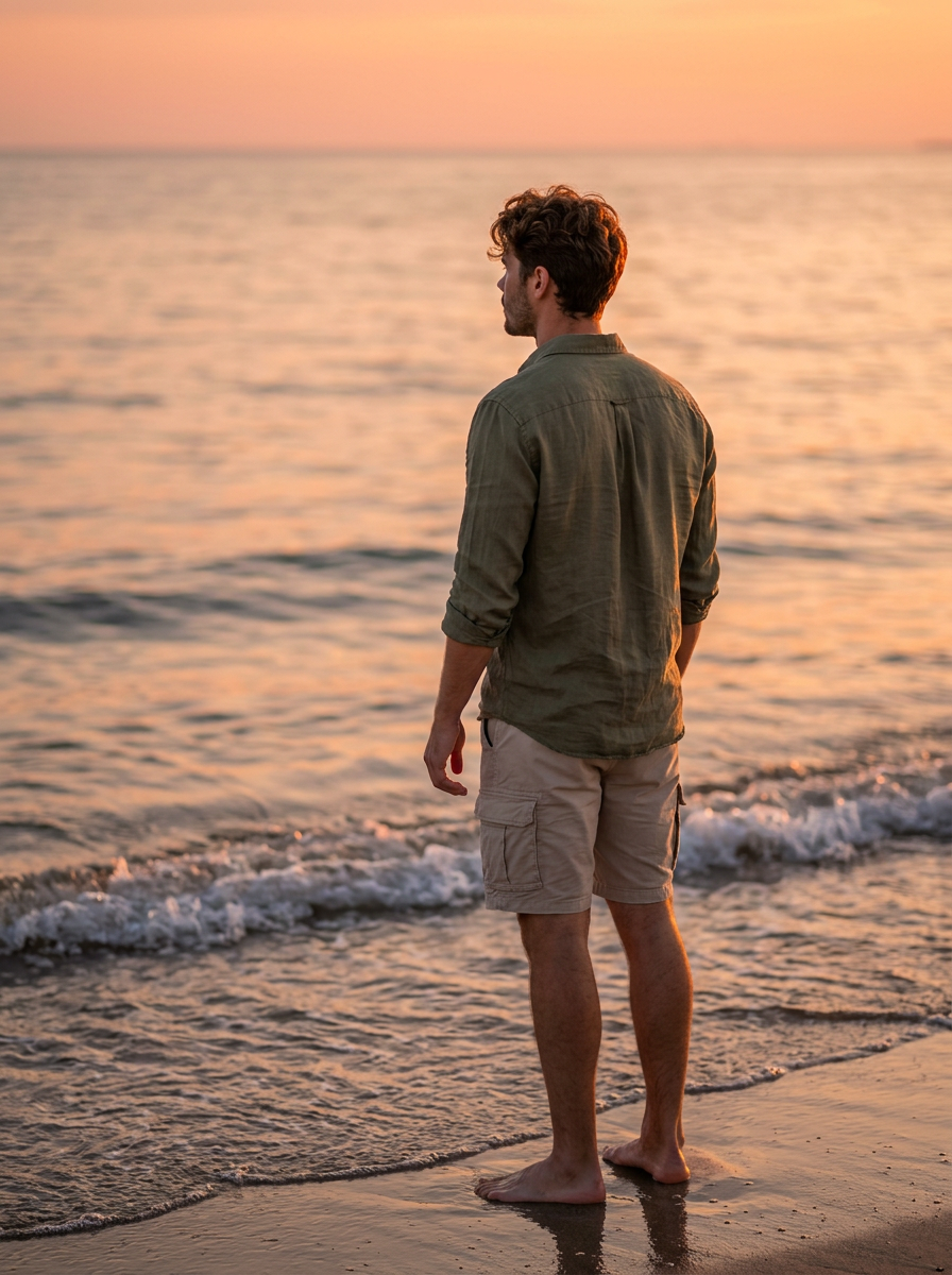 Indian male beach photoshoot